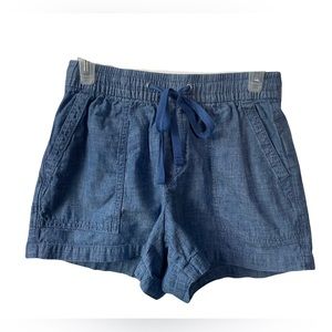 Gap chambray pull-on cotton shorts-XS